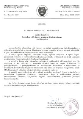 Józsa Krisztián - Lantos Erzsébet vélemény